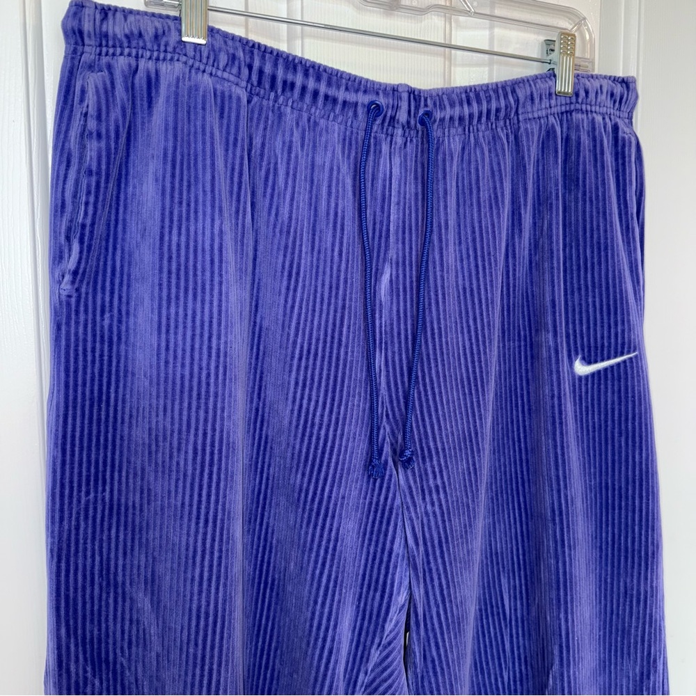 Nike Ribbed Velour High Rise Wide Leg Pants - Picture 8 of 12